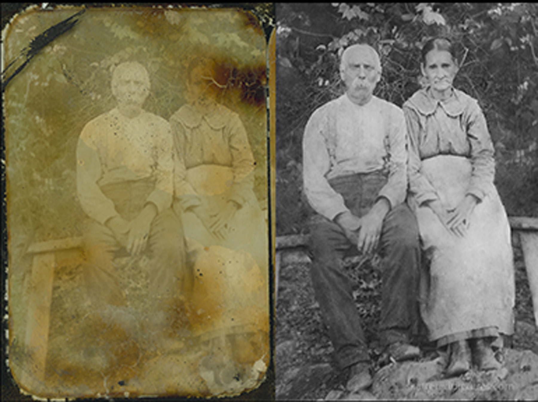 Seated Couple — Clarity Restored